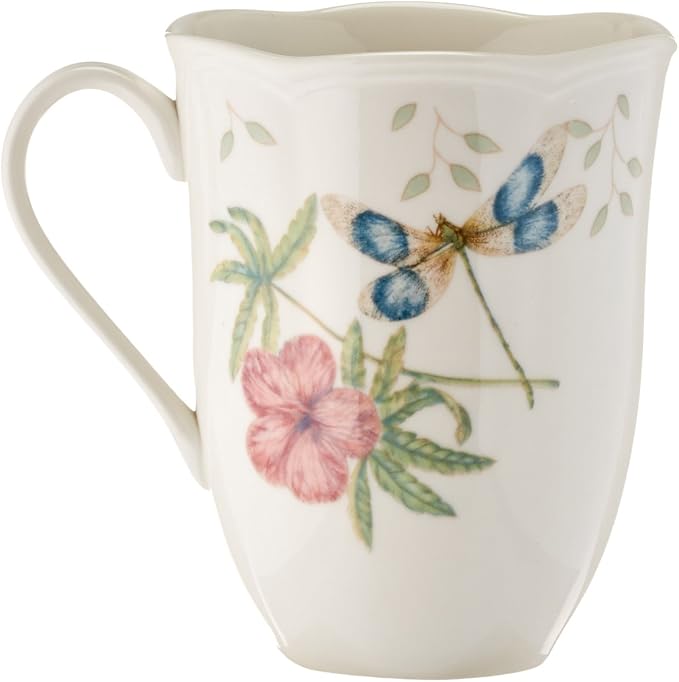 Lenox Butterfly Meadow Porcelain 18-Piece Dinnerware Set for 6 | ceramic, dishwasher safe, microwave safe | plates and bowls sets for kitchen and dining | 10.75 inch plate