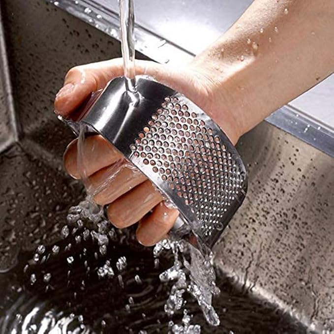 3-in-1 Professional Stainless Steel Garlic Crusher Set | PP Handle