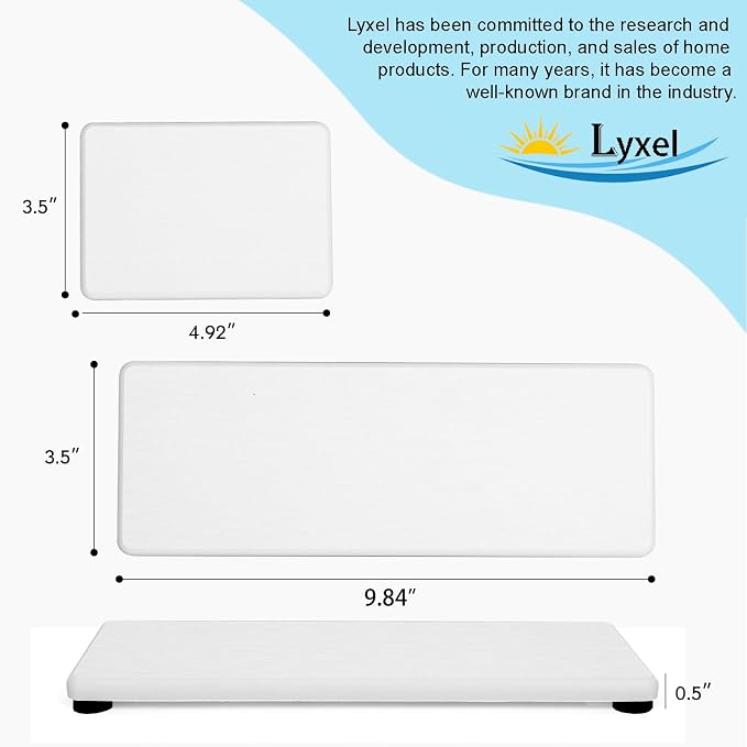 3PCS Stone Drying Tray, Water Absorbing Stone Tray for Sink, Stones Soap Trays, Fast Dry Diatomite Stones Mat,Used for Hand Soaps,Sponge,Toothbrush Holder in Bathroom Counter and Kitchen Sinks