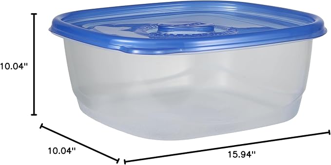 Glad GladWare XL Square Food Storage Containers, 104 Oz, 3 Count, 3-Pack | BPA-free, dishwasher-safe containers for leftovers, meal prep, and freezer storage; family-size capacity