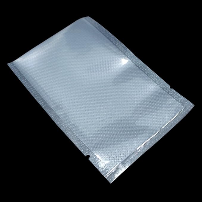 FERENLI 100 Pieces 2.7x3.9 inch (Usable Size 2.4x3.3 inch) Small Vacuum Sealer Bags for Food Storage Open Top Clear Plastic Flat Pouches Bulk Food Packaging Bags with Tear Notch