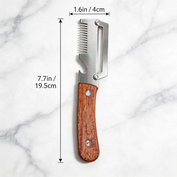 2026 Upgrade Multifunctional Stainless Steel Peeler,2Pcs Wooden handle fruit and Vegetable Peeler, Kitchen Gadgets Tool for Fruit Pumpkin Peeling Potato Carrot Veggie Peeler