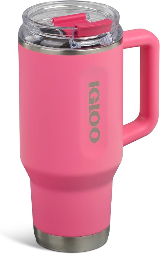 Igloo 32 oz Travel Mug Tumbler | Stainless Steel Drinkware | Thrift Pink