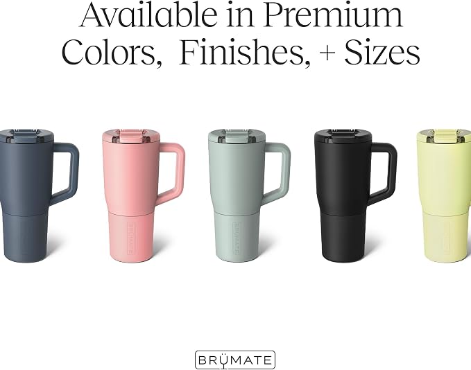 BrüMate Müv - 25oz 100% Leak Proof Insulated Coffee Mug with Handle & Lid - Stainless Steel Coffee Travel Mug - Double Walled Coffee Cup (Dark Aura)