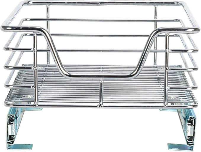 Household Essentials Chrome-Plated Steel Under-Cabinet Pull-Out Organizer