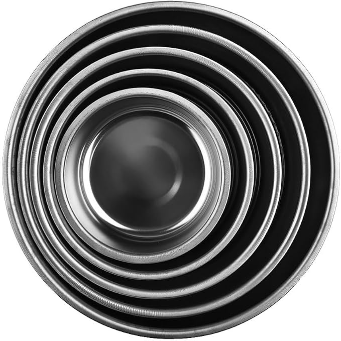Stainless Steel Mixing Bowls Set with Airtight Lids 5 Piece Nesting Storage Containers for Kitchen Food Prep Serving