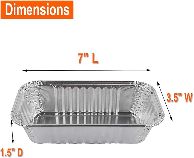 BBQ Future 20-Pack Aluminum Foil BBQ Grease Grill Drip Pans Replacement for Char-Broil 9328812P06, 7" L x3.5 W x1.5 D | Replacement for Char-Broil 9328812P06, 7" L x3.5 W x1.5 D