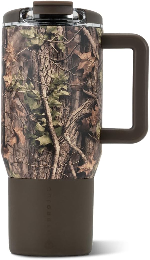 HydroJug Coffee Traveler 20oz Ceramic-Lined Mug with Handle, Woodland
