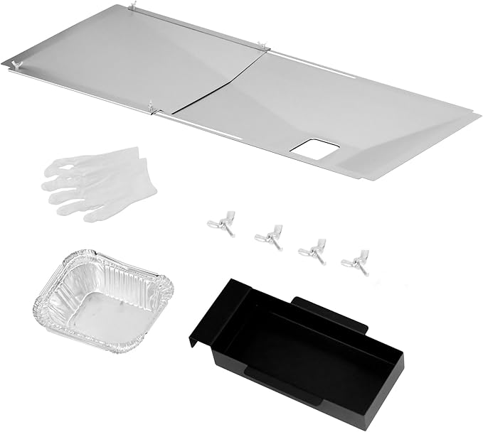 Adjustable Grease Tray with Catch Pan for Nexgrill 720-0888s 720-0888 720-0896, 3/4/5 Burner Gas Grill, Universal Drip Pan for Expert, Charbroil, Dynaglo, Kenmore, BHG, Grill Master Backyard Uniflame