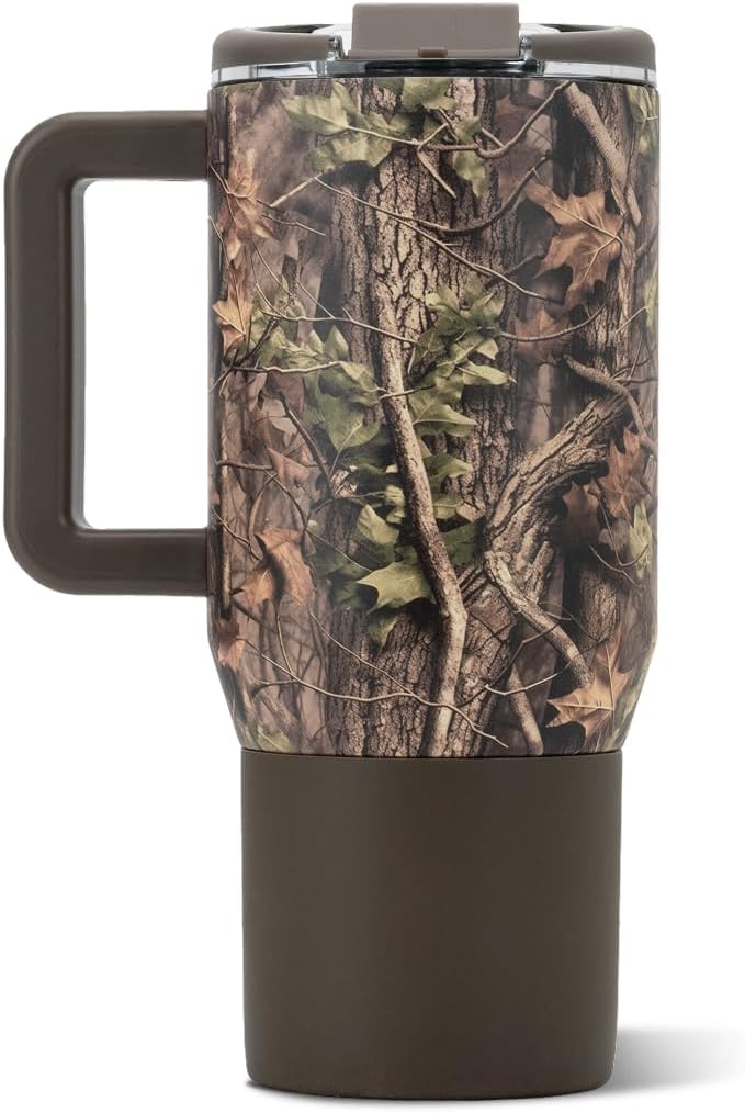 HydroJug Coffee Traveler 20oz Ceramic-Lined Mug with Handle, Woodland