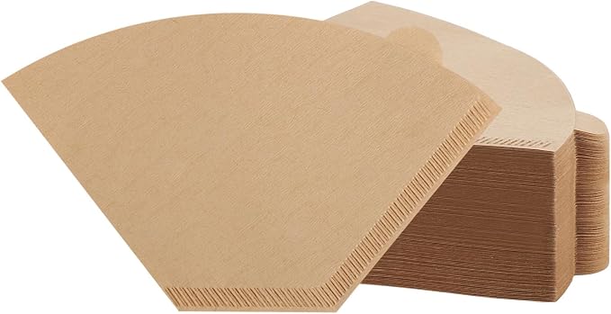 100 Count #4 Cone Coffee Filters 8-12 Cup Compatible with Ninja Maker | Unbleached, Disposable, Natural Wood Pulp Coffee Filters Compatible with Ninja, Pour Over and Drip Coffee Maker