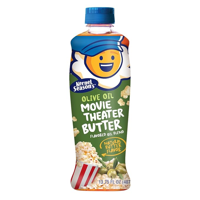 Kernel Season's Movie Theater Butter Olive Oil, Popcorn Oil, 13.75 Ounce | Butter Olive Oil, Popcorn Oil