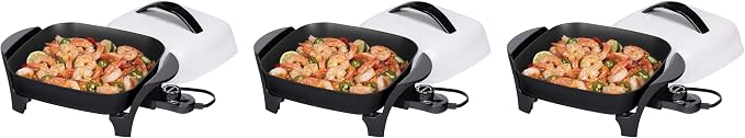 Presto 06620 11-Inch Electric Skillet,Black/White (Pack of 3)