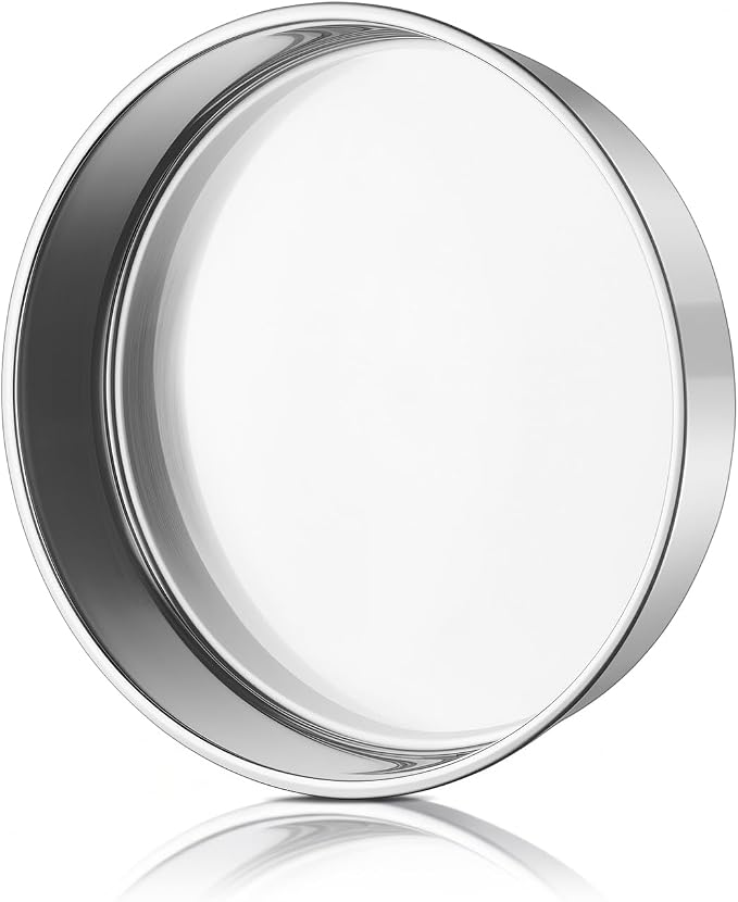 P&P CHEF 9 Inch Cake Pan Set of 1, Stainless Steel Round Cake Baking Pan | Layer Cake Tin Bakeware for Cooking Steaming, Ideal for Birthday Wedding Anniversary, Fit for Home & Commercial Use