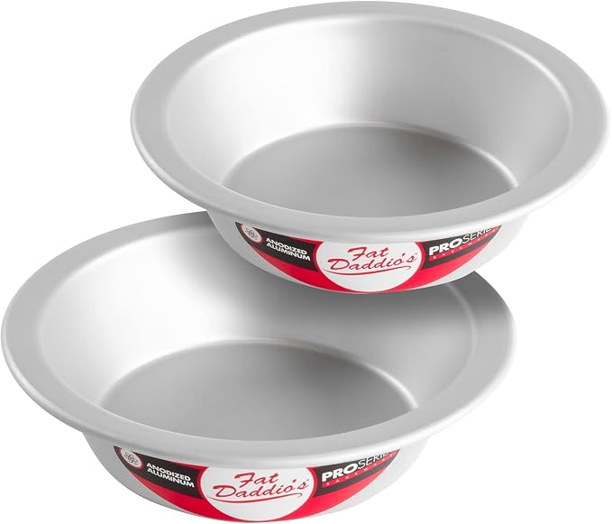 Fat Daddio's PIE-6SET Anodized Aluminum Pie Pan, 6 x 1.5 Inch, Set of 2