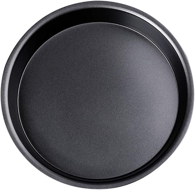 IME Pizza Pan Nonstick Pizzas Tray Sheet Carbon Steel Pie Pan Baking Pans Deep Dish for Home Kitchen Bakeware Bread Cake Handmade 10 Inch