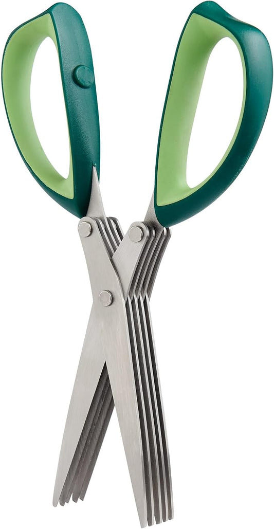 5-Blade Herb Scissors and Kitchen Shears, Cat Cora Approved, Stainless Steel Blades
