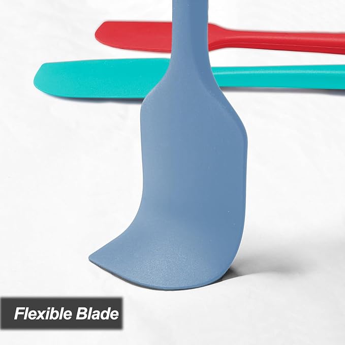 3 Pack Large Silicone Spatula for Kitchen,600°F Heat resistant Rubber Spatulas for Baking,Cooking, Scraping,and Mixing,Non Stick Kitchen Utensils, BPA Free, 11.2 IN, Starry Blue