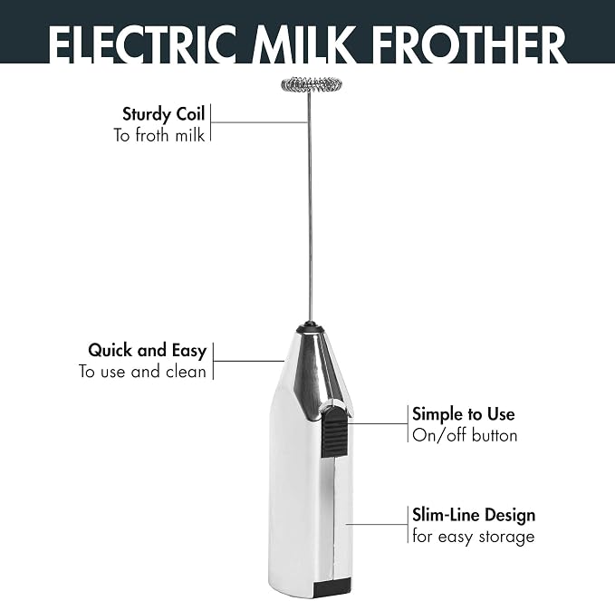 Primula Stovetop Espresso Maker and Handheld Electric Milk Frother Gift Set, Moka Pot for Classic Italian and Cuban Coffee, Cafetera, 6 Espresso Cups, Silver