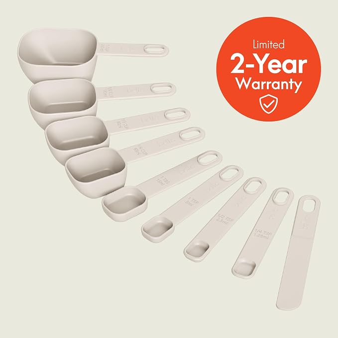 bella TOOLS 9 Piece Nested Measuring Set, Oatmilk