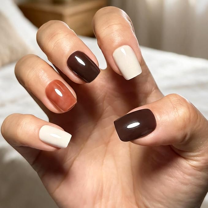 6 Packs (144 Pcs) | Reusable Press on Nails | cute nails | 6-Style Bundle | 12 Sizes | Each Style 24 Pcs | Blush Pink Bow Cat Eye