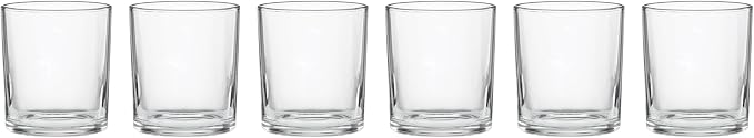 Oneida 24 Seven Clear Medium Glass Tumblers, 13.5oz, Set of 6 | dishwasher safe | everyday versatile glassware, drinking glasses | 4 inch, 13.5oz, gift for women, cups