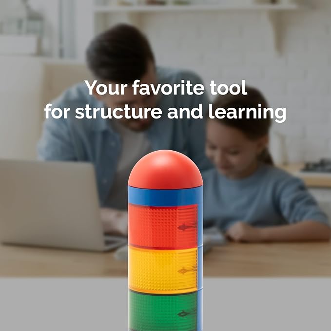 KADAMS Visual Timer for Kids with Pre-Alarm, Traffic Light Countdown Timer for ADHD Toddlers Classroom 24H Digital Timer, 5 Volume Levels Mute Pause Memory for Homework Learning Home Routine