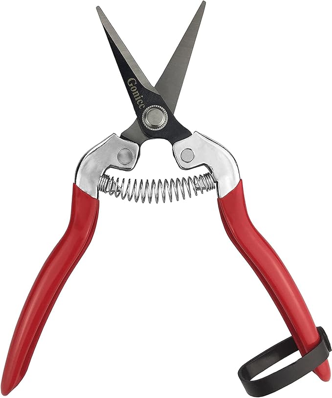 gonicc Micro-Tip Pruning Snips(GPPS-1008), Stainless Steel Garden Shears | Sharp micro-tip stainless steel blades make clean precise cuts for plants, flowers and herbs. Ergonomic non-slip handle.