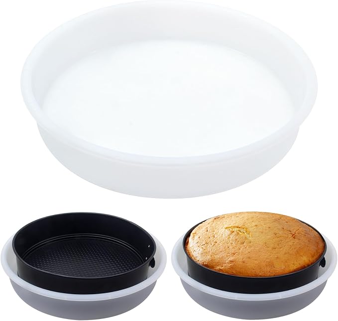 Springform Pan Protector, Waterproof Seal for 10" Cake Plates | Springform pan protector prevents water entering cake plate, compatible 10" pans, cheesecake essential, reusable & easy clean