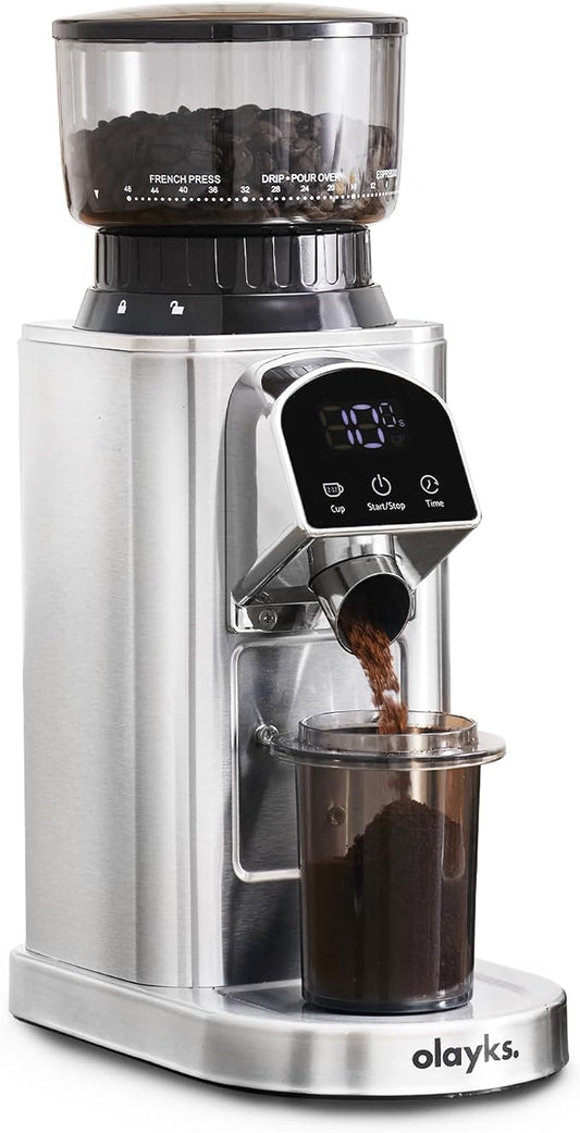 Conical Burr Coffee Grinder, Electric Coffee Bean Grinder | 48 Precise Settings, Anti-Static Coffee Grinders for Home Use, Adjustable Conical Burr Mill for Espersso/Drip/French Press
