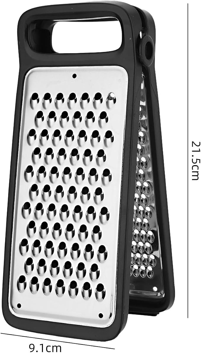 WDKELLFAmily Two-Fold Etched Grater 2-In-1 Grater For Cheese, Kitchen，White