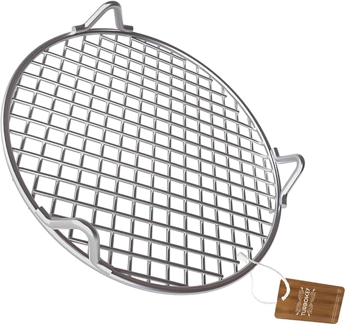 Barbecue Grids Bacon Cooking Rack with Legs Dia 10.4 Inches Round Cooking Grate for Baking Round 304 Stainless Steel Wire Cooking Racks/Carbon Baking Net/Grill/Pan Grate (265mm/10.4")