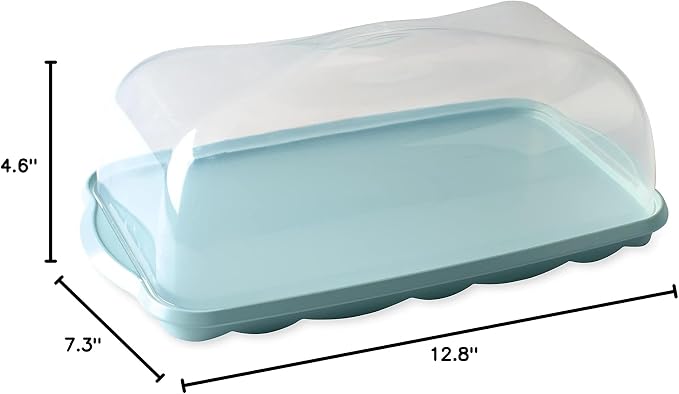 Nordic Ware Loaf Cake Keeper, Blue,12.8" L x 7.3" W x 4.6" H (Pack of 3)