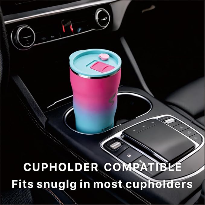 30 oz Insulated Tumbler with Straw and Lid, Cotton Candy Ombre | 18/8 stainless steel, double-wall vacuum insulation, BPA-free materials, reusable straw, for everyday hot and cold drinks.