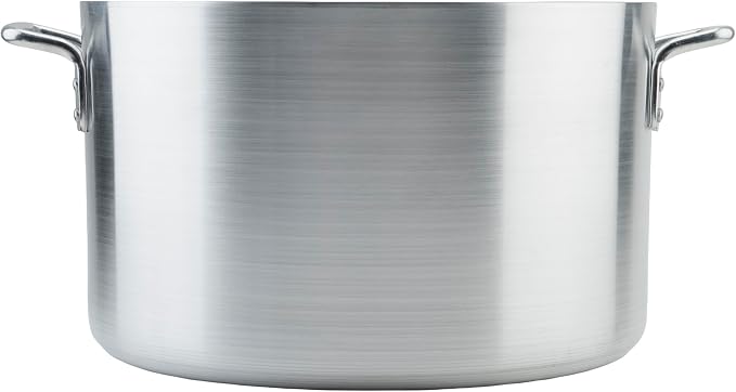 Winco 34 qt Elemental, Aluminum Sauce Pot | Handles large batches, Great for Sauces, Soups, Stocks and Batch Cooking