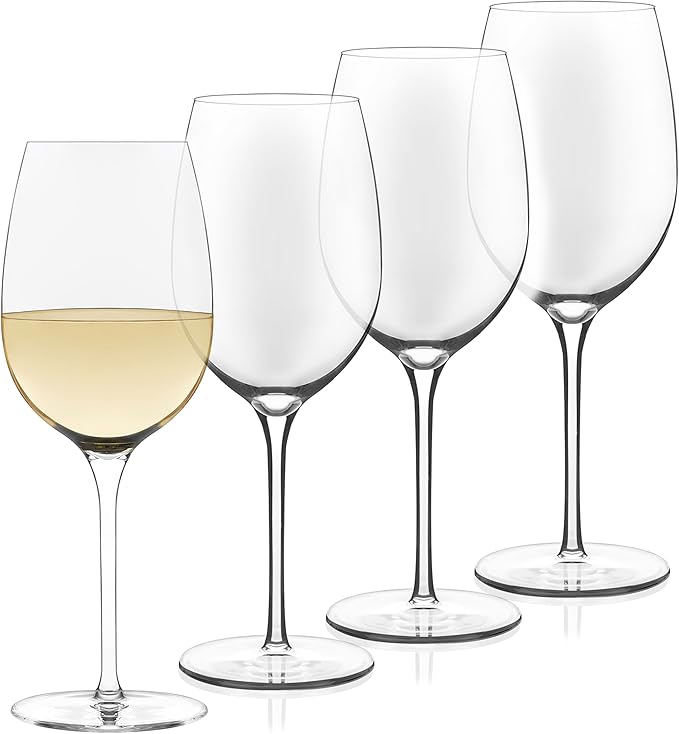 Libbey Signature Kentfield Estate All Purpose Wine Glasses Set of 4, Long Stem Wine Glasses for Red and White Wine, Perfect Glass Goblet Gift Set
