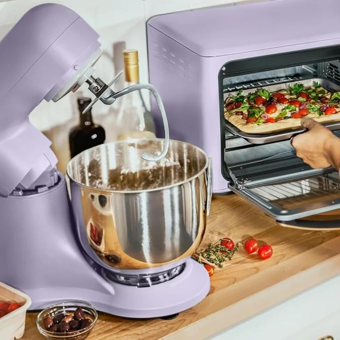 Wonderful Kitchen Stand Mixer 5.3 Qt Bowl, 12 Speeds Tilt-Head, Dough Hook Flat Beater Whisk for Baking Tasks Metal Build for Baking (Lavender)