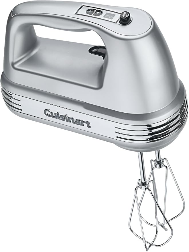 Cuisinart HM-90BCS Power Advantage Plus 9-Speed Handheld Mixer with Storage Case, Brushed Chrome & Set of 3 Fine Mesh Stainless Steel Strainers