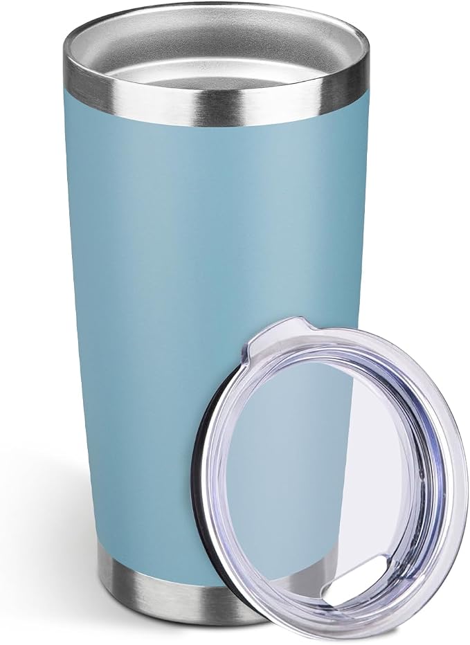 StarSpeed 20oz Stainless Steel Travel Coffee Tumbler,Maya Blue | Travel Coffee Mug,Spill-proof Lid,Double Wall,BPA-free Travel Cups,Insulated Cup Fits Car Cupholders