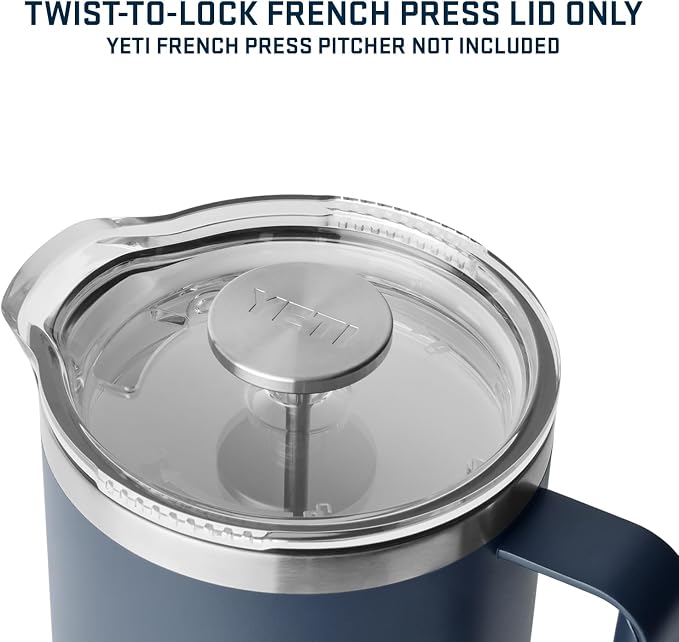 YETI Rambler Twist-To-Lock French Press Accessory Lid with GroundsControl Filter (Lid Only)