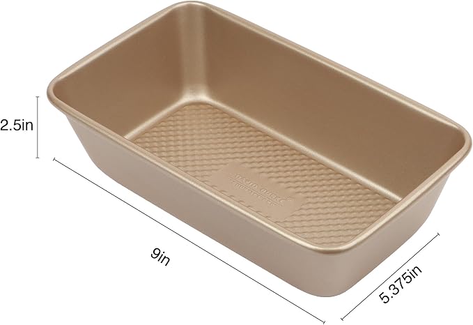 David Burke 9" Loaf Pan – Commercial Grade Heavy Gauge Steel, Dishwasher Safe, PFTE & PFOA Free, Oven Safe – Bronze