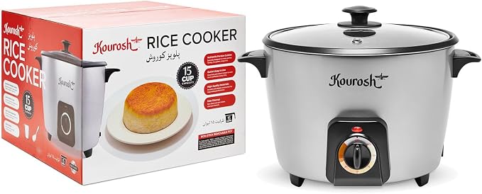 YEDI KOUROSH Persian Rice Cooker 15 Cup Tahdig Maker