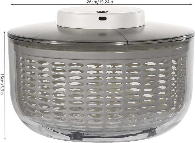Electric Salad Spinner, Vegetables Washer Dryer, 6L Large Capacity Fruit Vegetable Strainer Spinner, for Crisp Greens and Veggies, for Home Kitchen