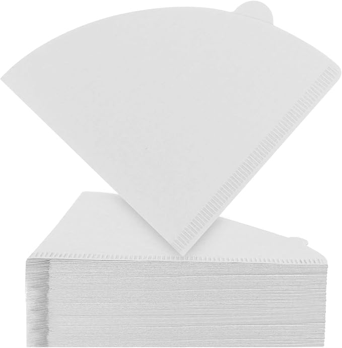 Clinuse Cone Coffee Filters #2, 200 Count White Size 02 Coffee Filter, Disposable Natural Paper Filters 2-4 Cup, 02 Cone Filters for Pour Over and Drip Coffee Maker