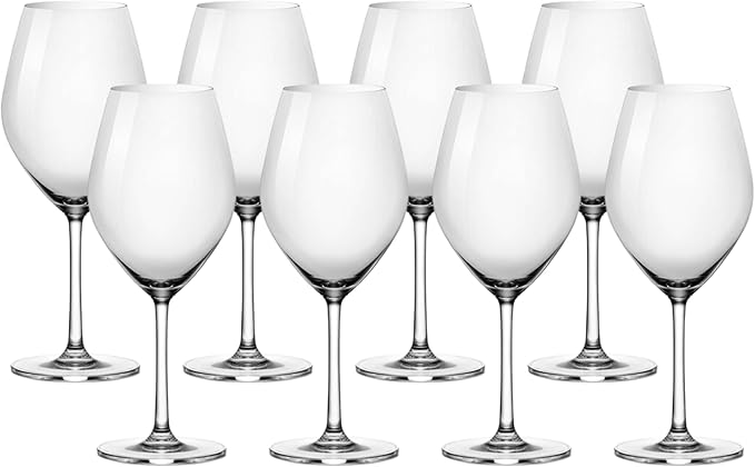 Anchor Hocking Red Wine Glasses, Sondria 21 Ounce Wine Glasses, Set of 8