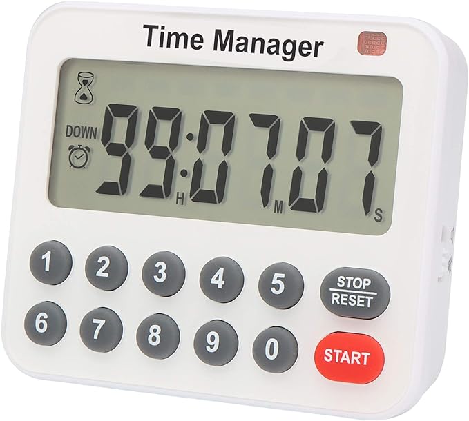AIMILAR Magnetic Digital Kitchen Timer with Direct Numerical Keypad, Loud Alarm - 99Hr Countdown Count Up Timer for Cooking Baking Classroom, Batteries Included