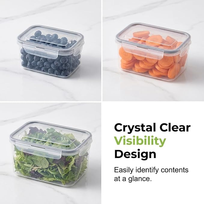 Food Storage Containers for Fridge with Removable Colander, Fruit Storage Containers with Lids, Leakproof Produce Containers Fridge Organizers and Storage for Berry Fruits Vegetables(Gray, S+M+L)