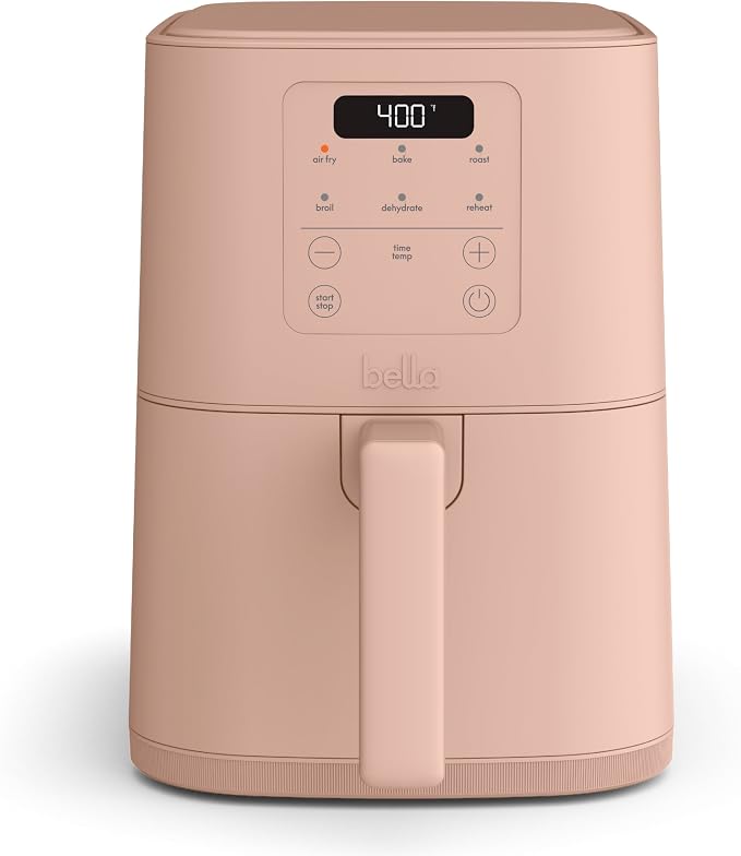 bella Fits-anywhere™ Slim Air Fryer, 4qt Ceramic Airfryer, Blossom