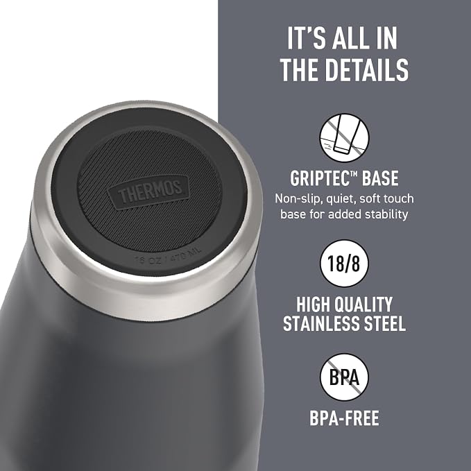 THERMOS ICON SERIES, Stainless Steel Tumbler, Granite, 16 oz | BPA Free Material
