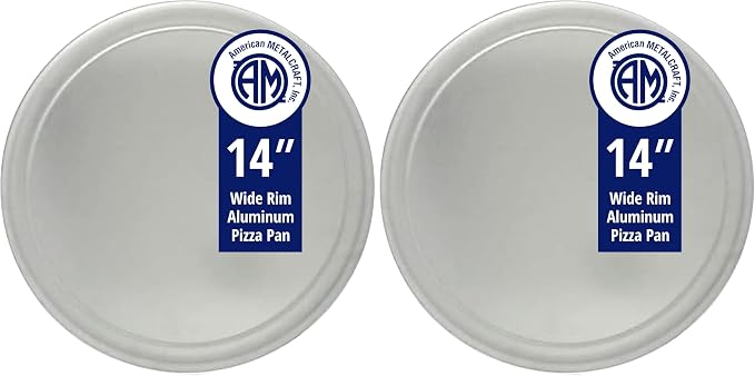 American Metalcraft, inc. TP14 Wide-Rim Pan, (Pack of 2)